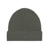 Weimaraner Wintermütze - Khaki mit Stickerei - www.Worldofdogs.store