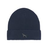 Weimaraner Wintermütze - Blau mit Stickerei