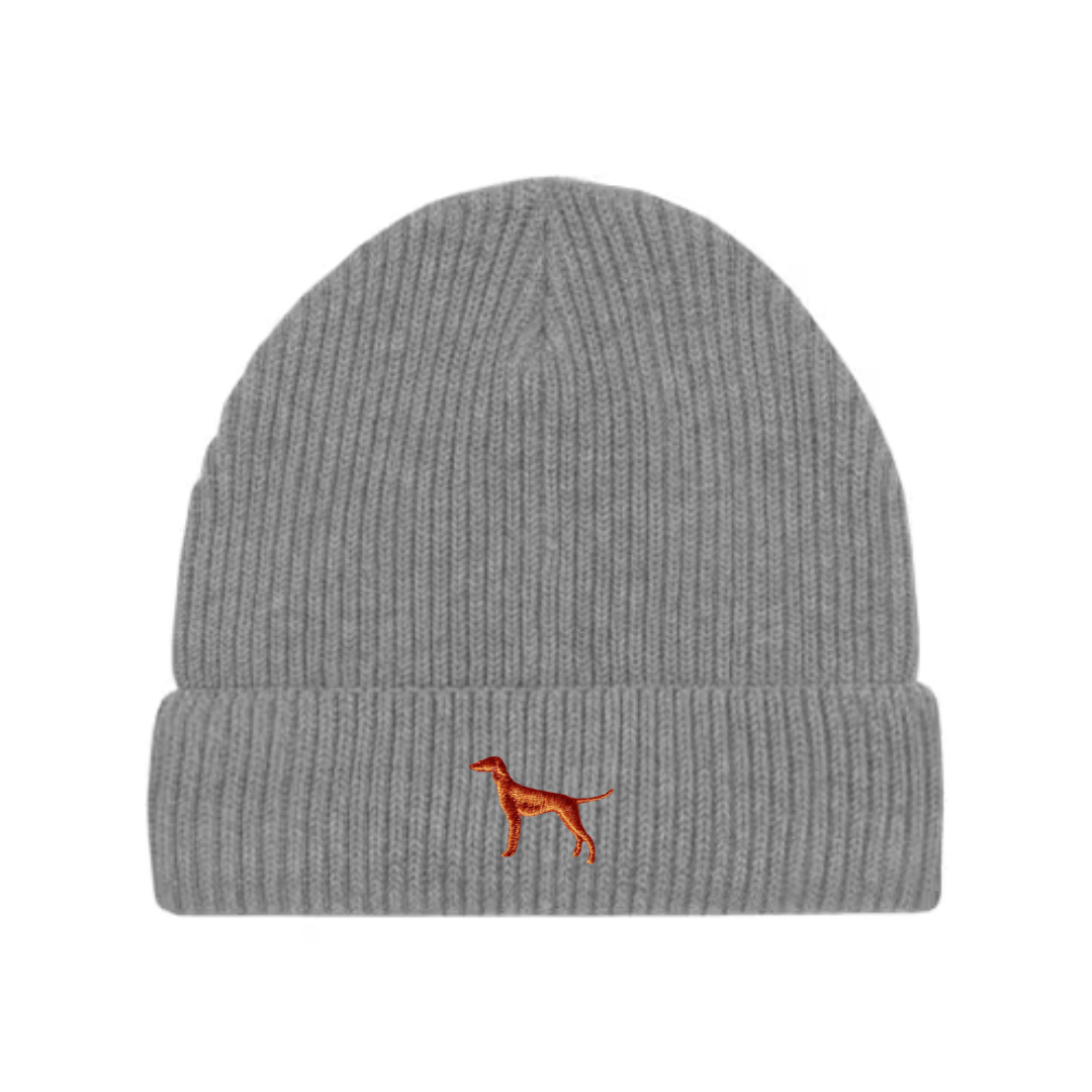 Wintermütze - Grau mit Stickerei - www.Worldofdogs.store