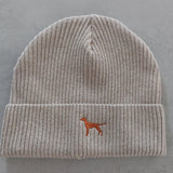 Wintermütze - Sand mit Stickerei - www.Worldofdogs.store
