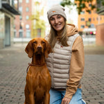 Wintermütze - Sand mit Stickerei - www.Worldofdogs.store