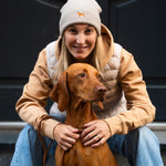 Wintermütze - Sand mit Stickerei - www.Worldofdogs.store