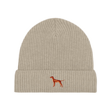 Wintermütze - Sand mit Stickerei - www.Worldofdogs.store